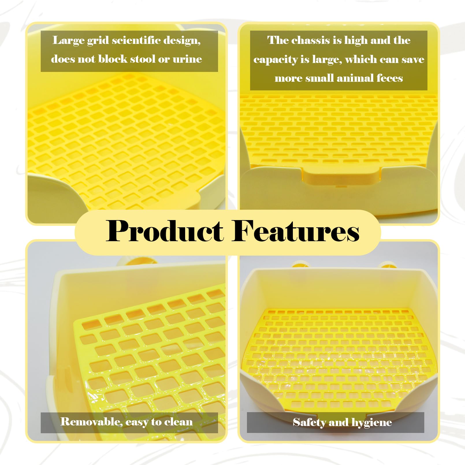 MUYG rabbit litter box yellow liner and accessory pack enhances easy cleanup