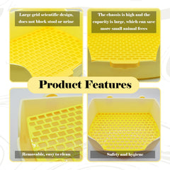 MUYG rabbit litter box yellow liner and accessory pack enhances easy cleanup