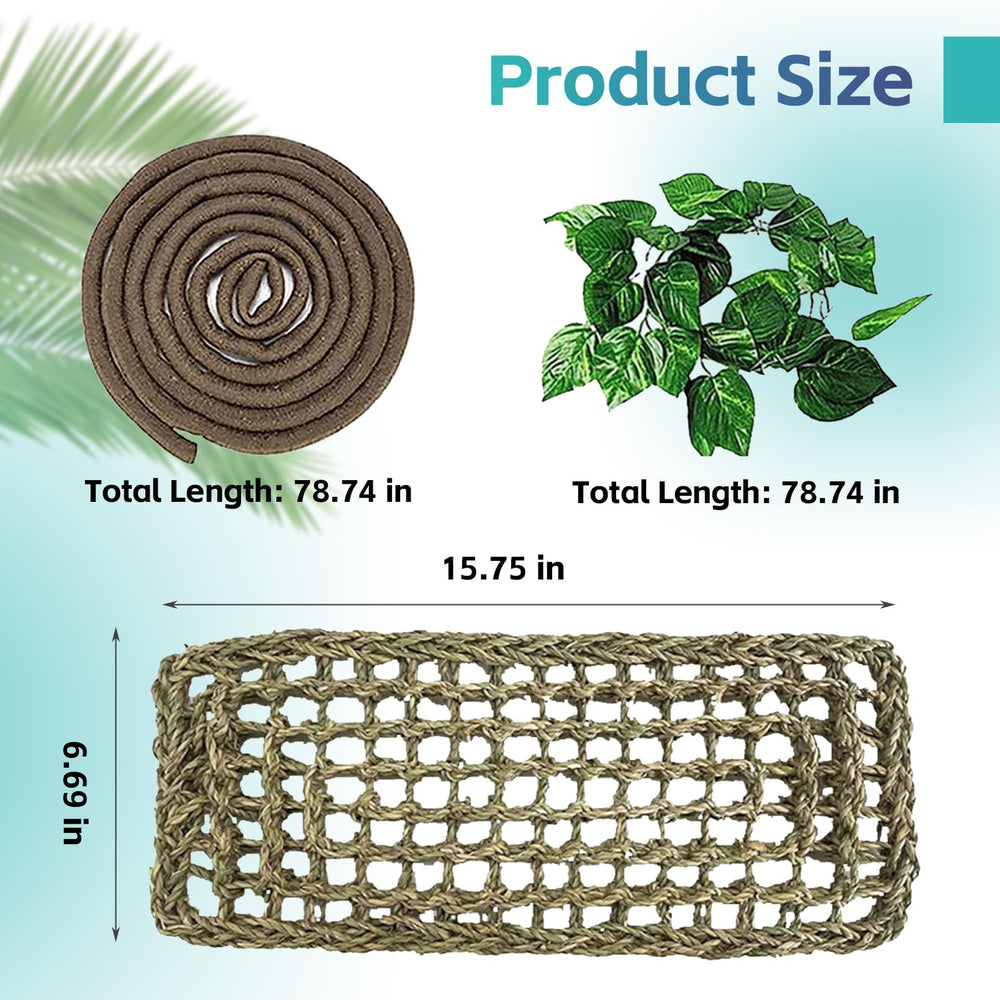 MUYG reptile plant leaves introduce greenery and enrichment for active reptiles
