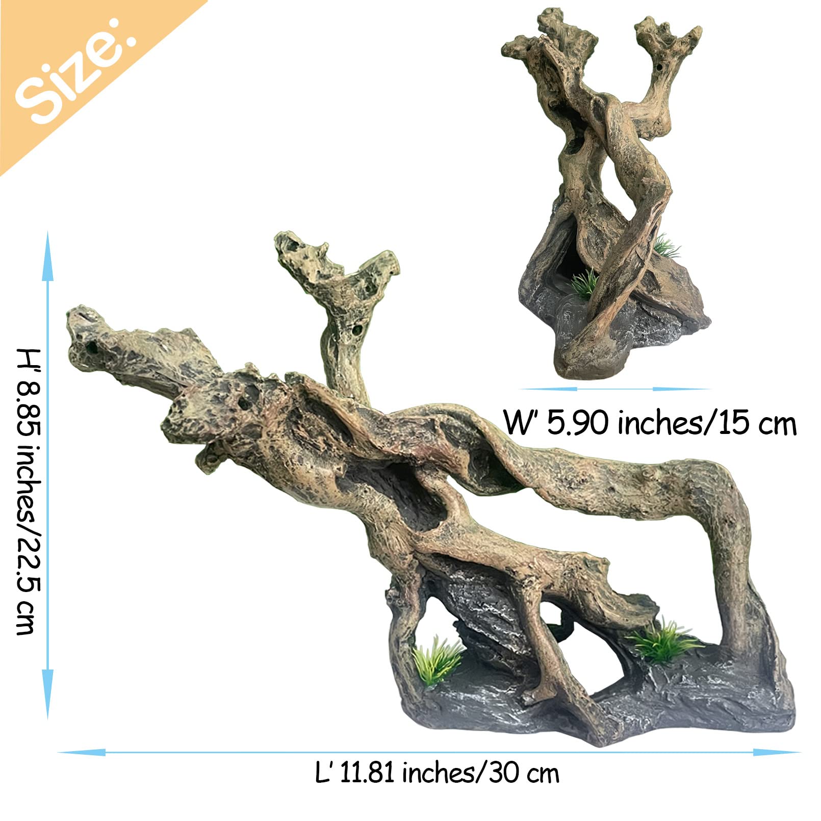 MUYG resin hanging vines 33-46 inches broadens climbing space.