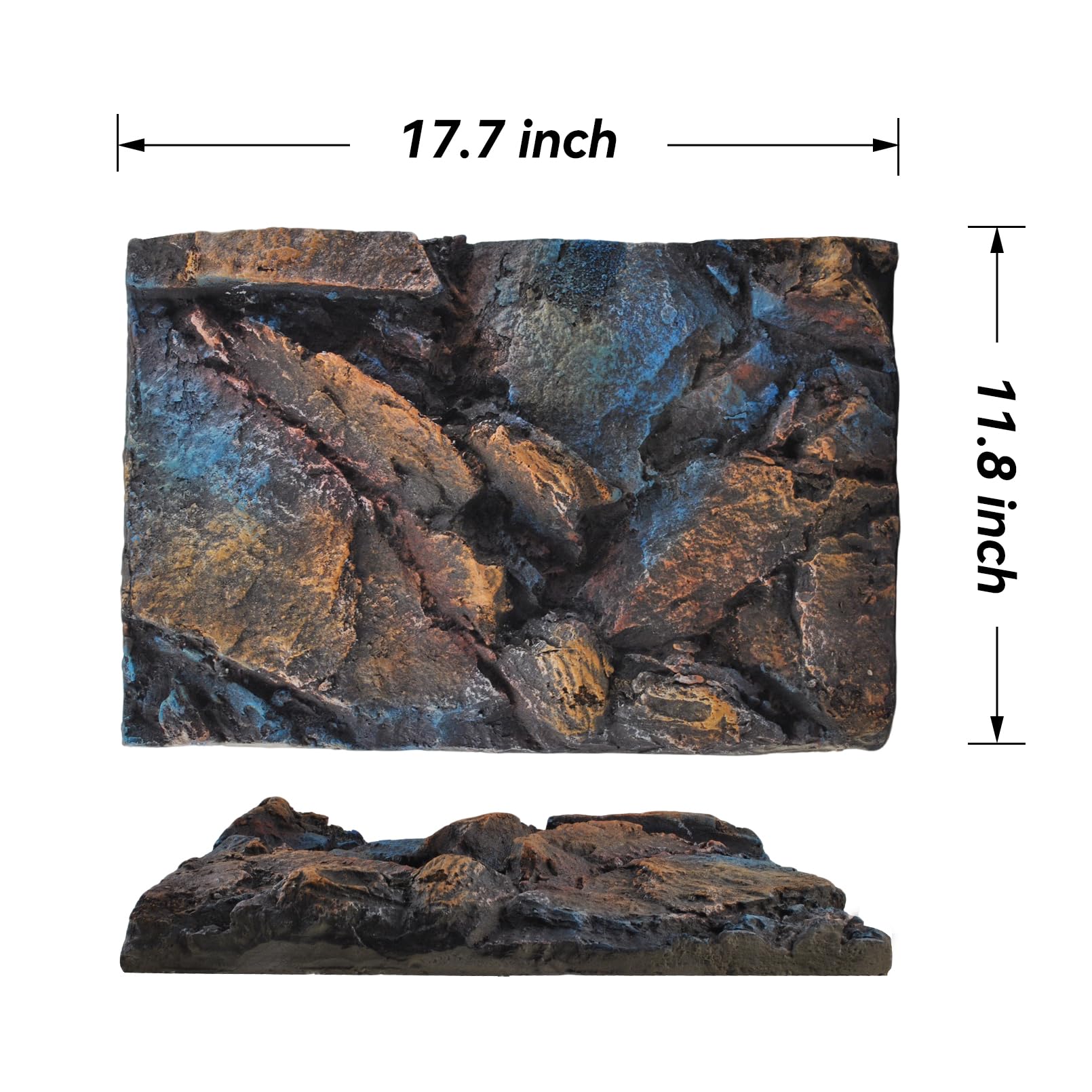 MUYG Rock Terrarium Background image 2 highlights easy cut-and-clean surface for flexible tank customization.