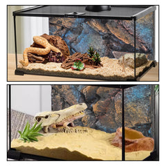 MUYG Rock Terrarium Background image 4 blends natural tones, creating harmonious tank or room background.