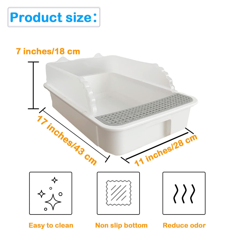 MUYG Small Cat Litter Box with Low Entrance enables kitten access