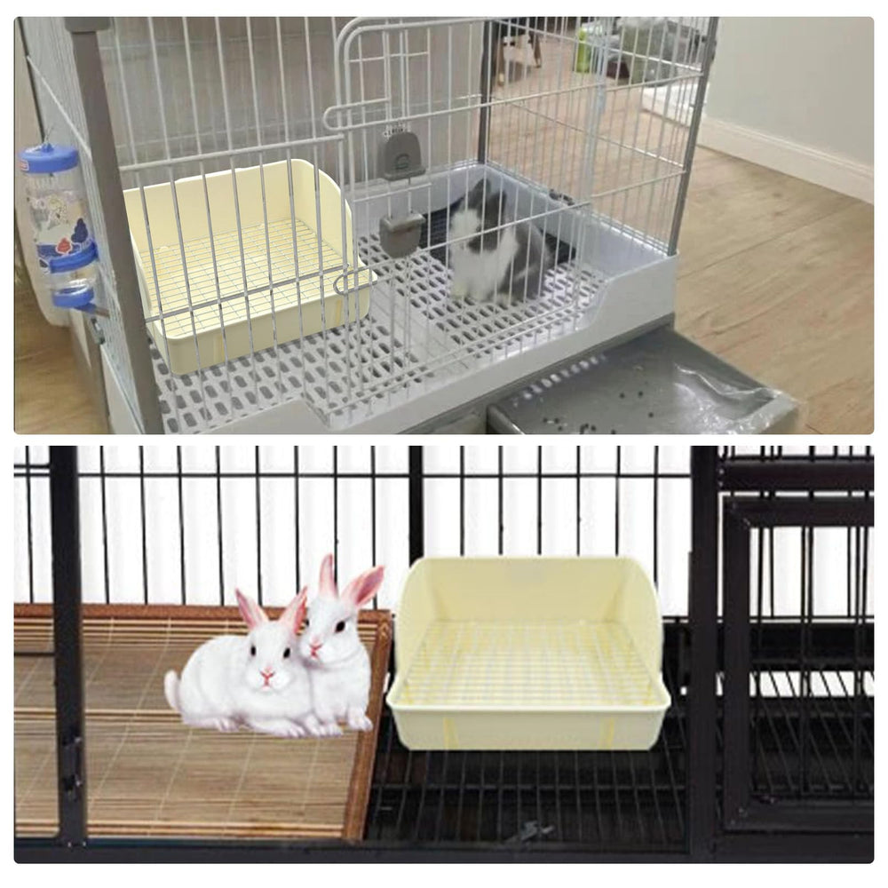MUUG square guinea pig toilet provides stable placement and easy cage attachment