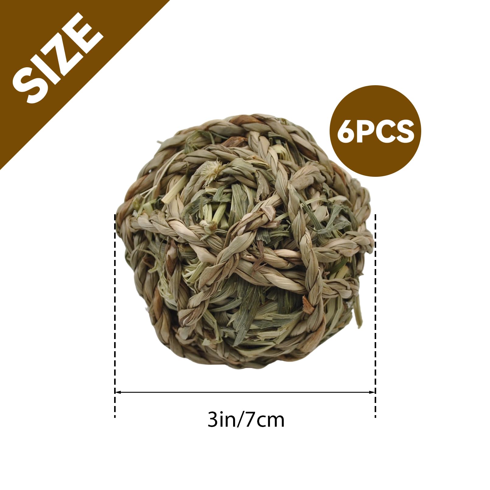 MUYG Timothy grass ball close-up, hand-woven texture.