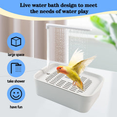 MUYG USB-powered-bird-bath ready to plug in for instant use.