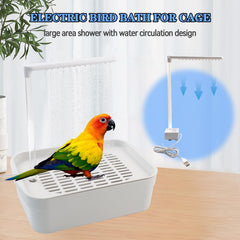 MUYG water-cascade-bird-bath demonstrates a broad, even flow for enclosure baths.