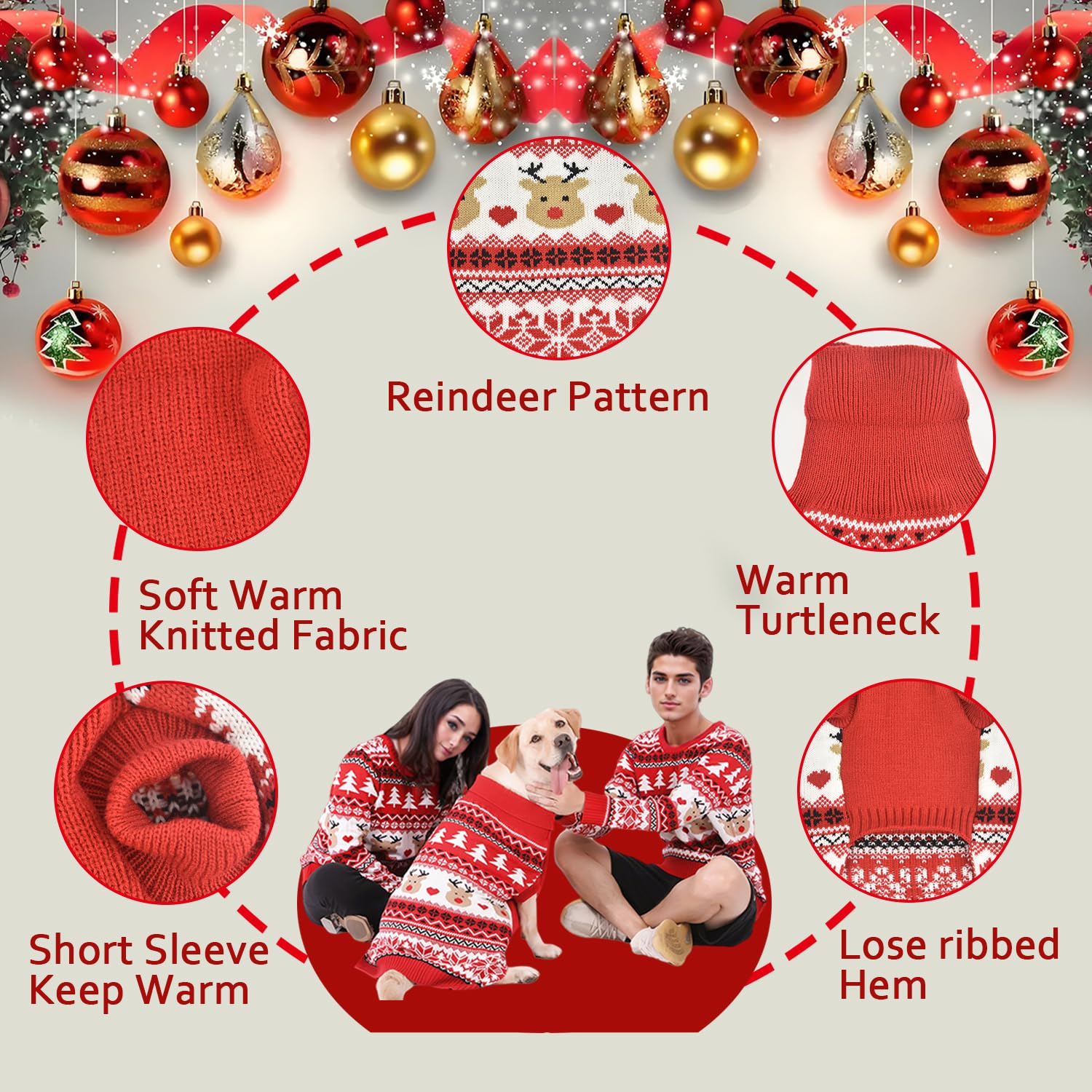 MuYaoPet dog sweater easy-on-off design helps quick dressing.