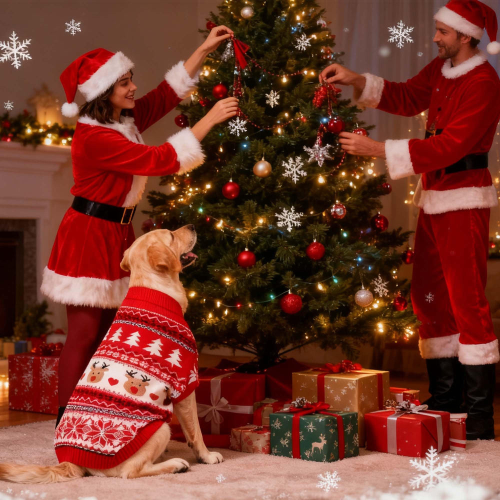 MuYaoPet family photo-ready outfits Christmas for coordinated pet and owner style.