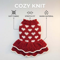MuYaoPet pullover dog sweater belly-cut enables easy potty breaks