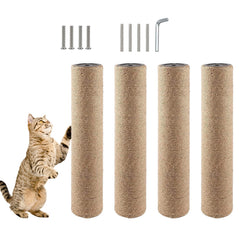 MUYG 4-pack cat scratching post replacement for indoor use, preserves furniture