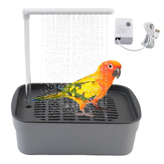 MUYG automatic parakeet bath front view facilitates easy cage-side bathing