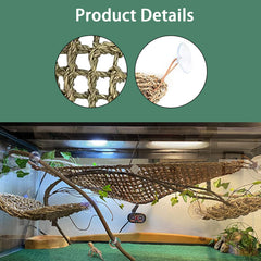 MUYG Bearded Dragon Hammock Square provides stable lounging in glass tank
