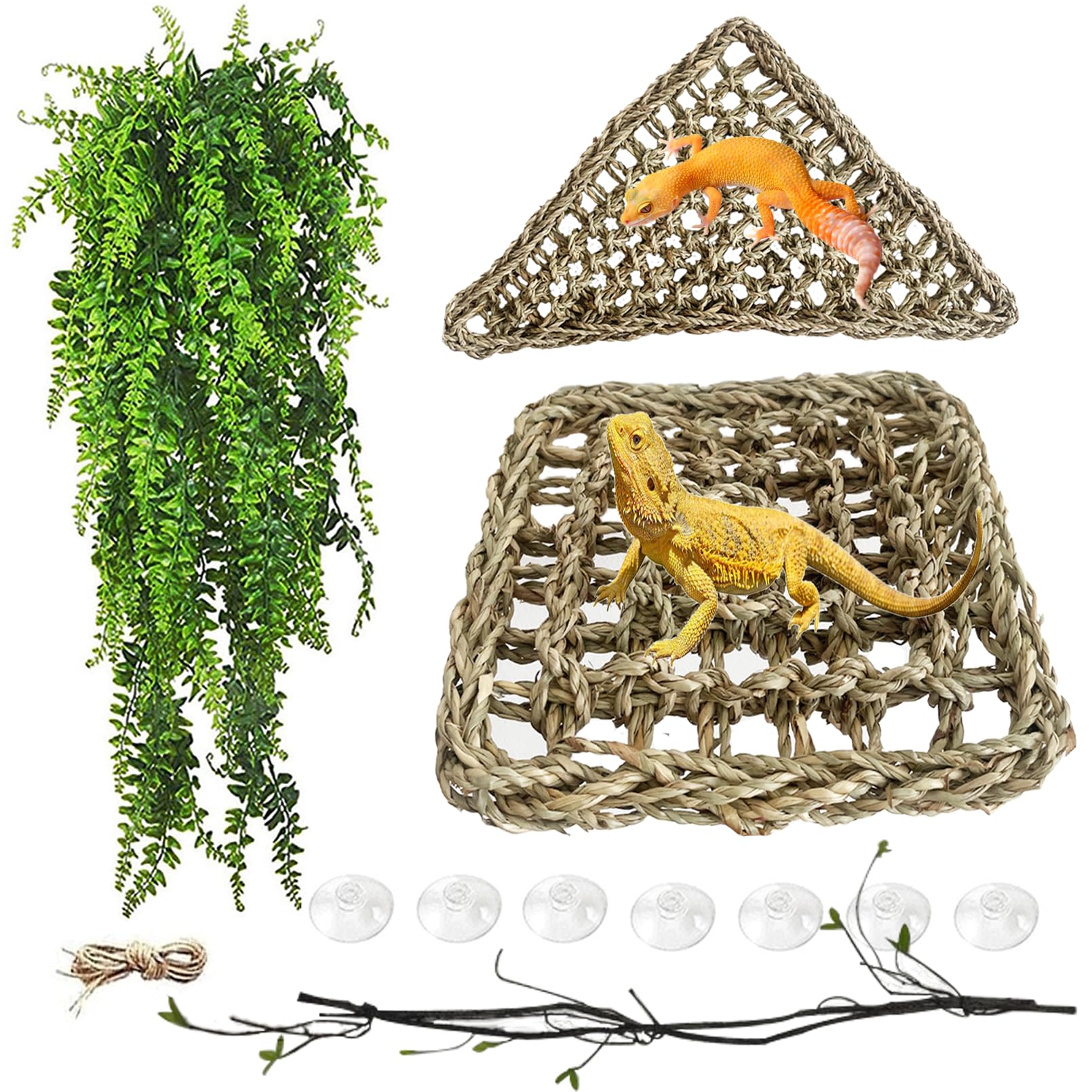 MUYG Bearded Dragon Hammock Triangle resting spot in terrarium