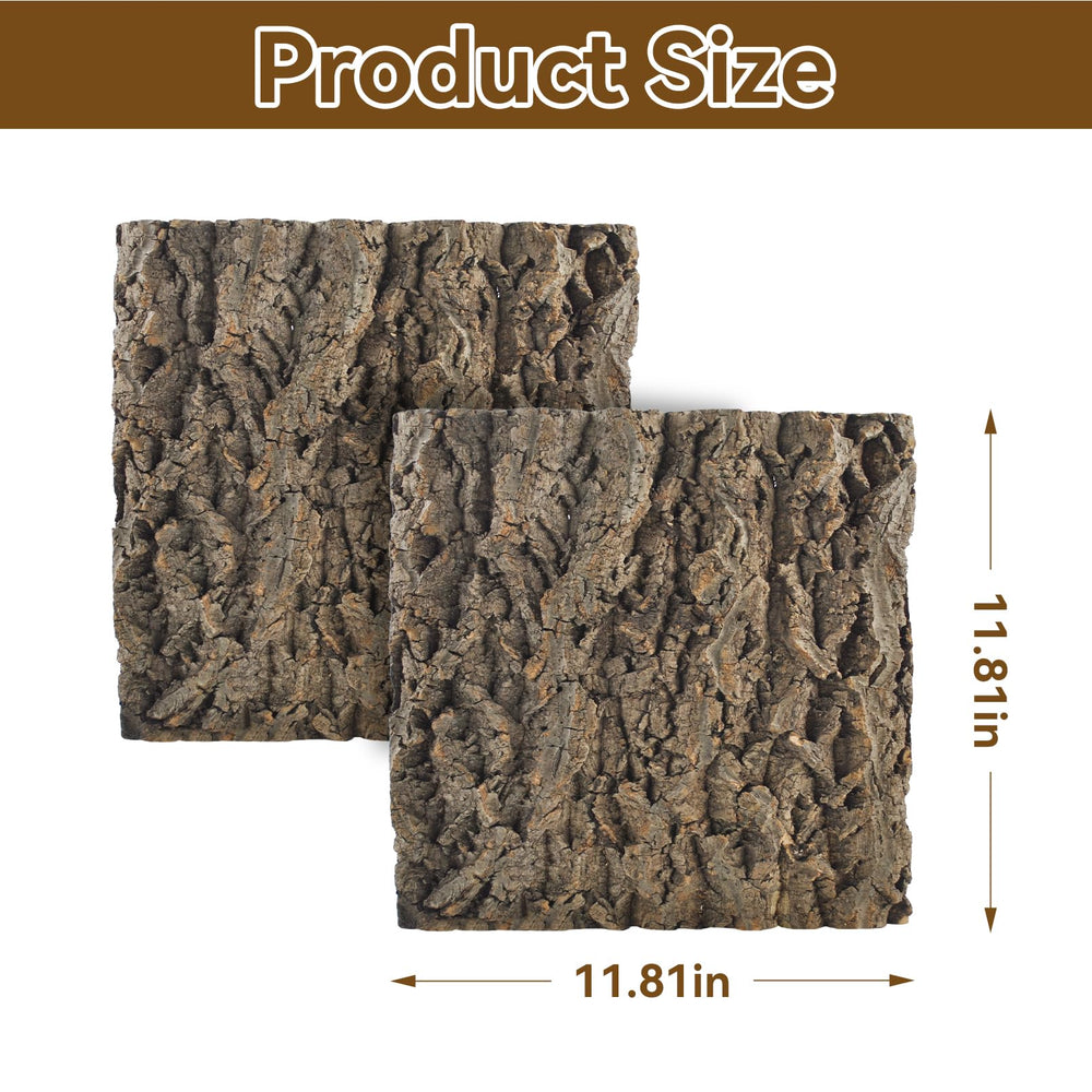 MUYG corcho terrario – textura de árbol para un aspecto natural y realista.