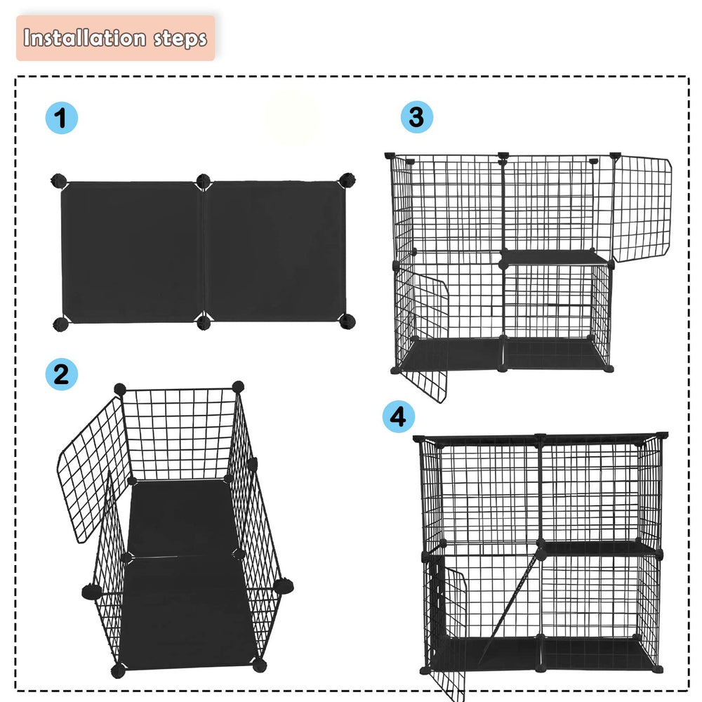 MUYG DIY Cat Cage lightweight portable design allows quick relocation between rooms.