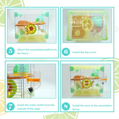 MUYG exercise wheel for hamster cage provides smooth rotation during playtime.