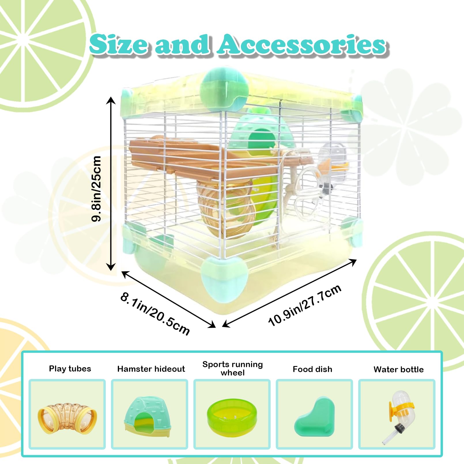 MUYG hamster cage water bottle enables easy hydration during cage activities.