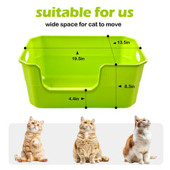 MUYG low-entry litter box with 4.3-inch entrance suits senior cats well.
