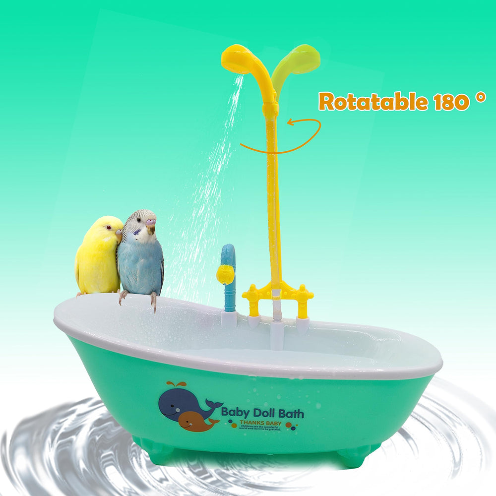 MUYG Parrot Automatic Bathtub compact design saves cage space.