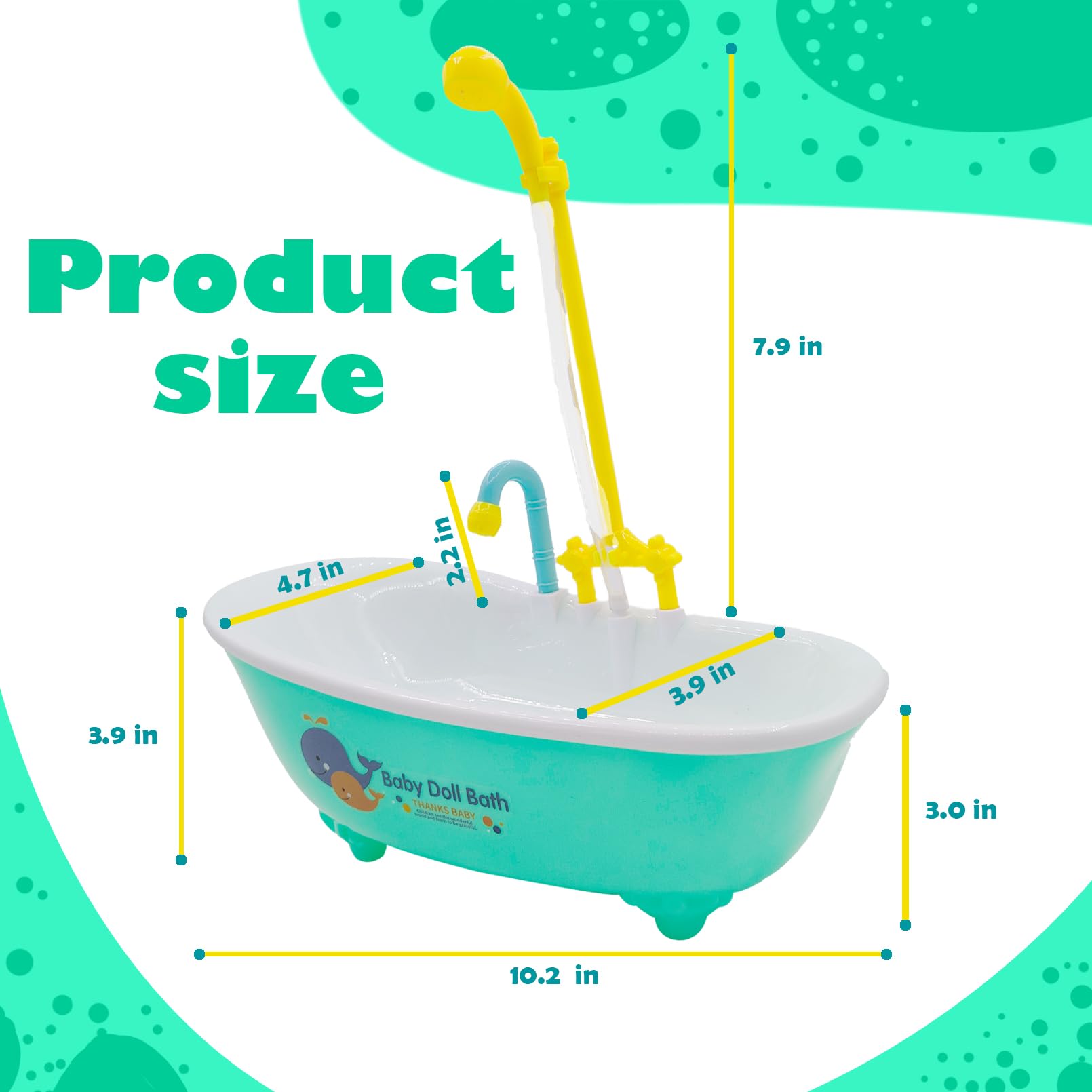 MUYG Parrot Automatic Bathtub shower function highlights rotating spray for bath.