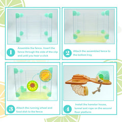 MUYG tubes setup for hamster cage demonstrates climbing and exploration.