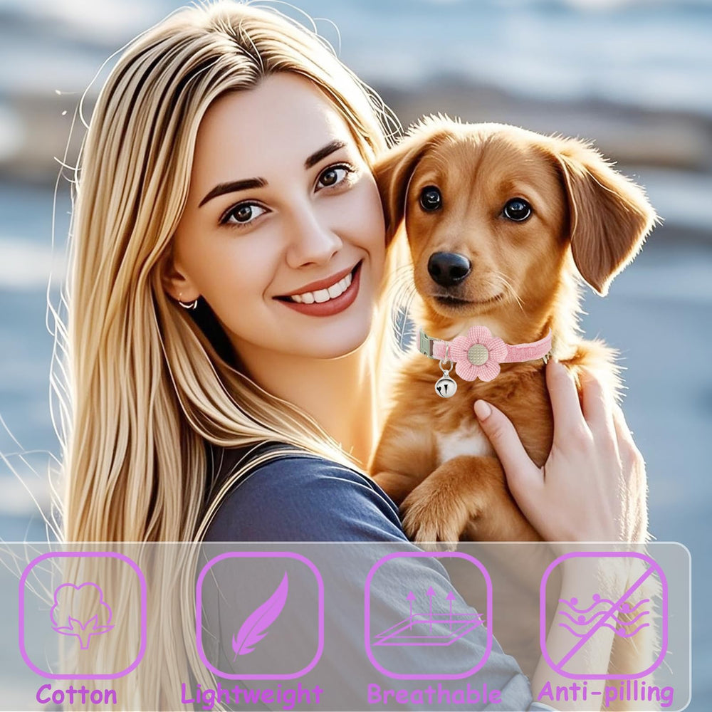 MUZIEBA adjustable small dog collar highlights secure fit.