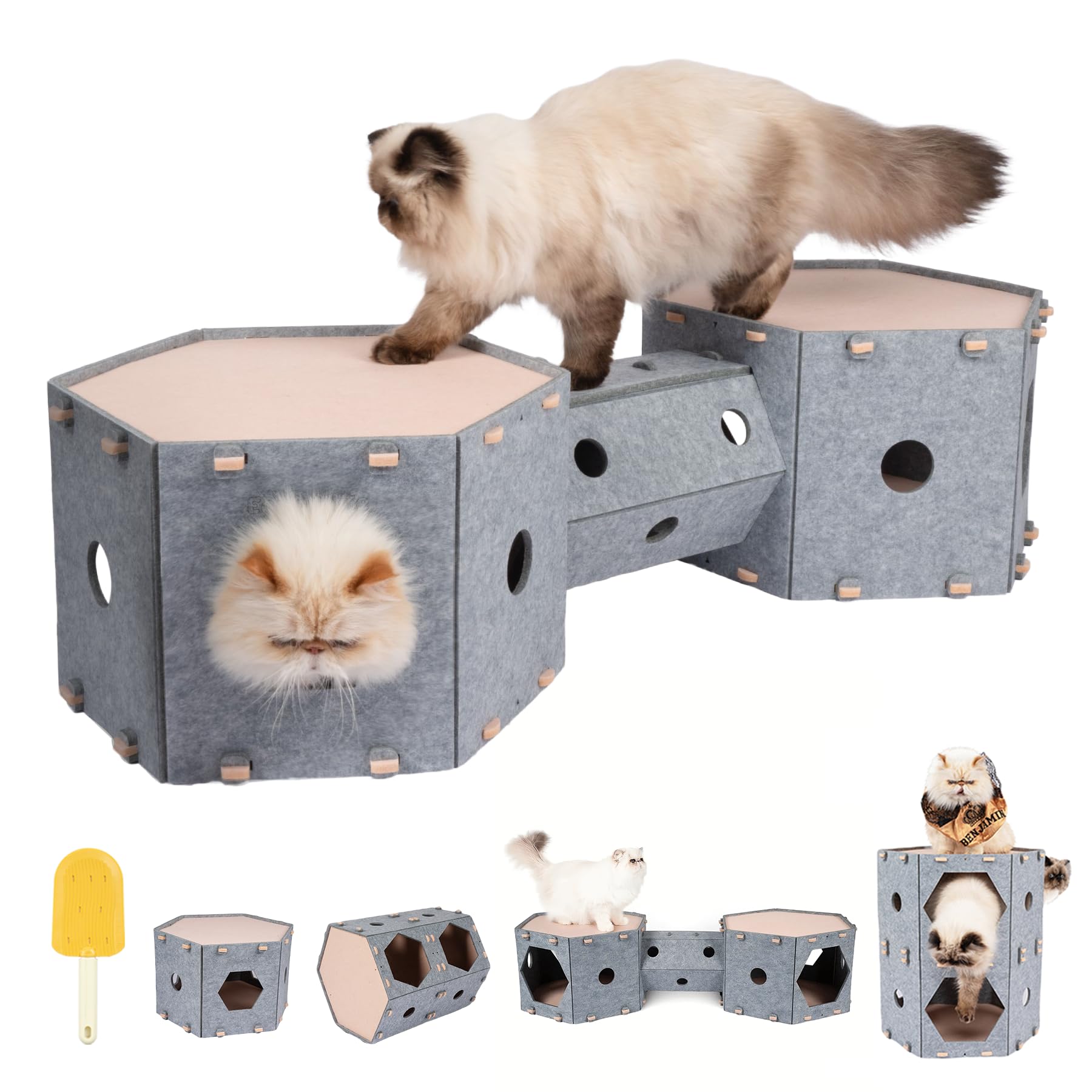 Muzzique cat house indoor-cats-small-dogs offers a cozy lounging space for pets.