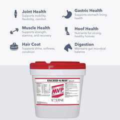 MVP Exceed 6-Way scoop demonstrates precise dosing for routine administration.