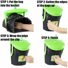 MXF large waste bags with easy-tie design for tidy disposal.