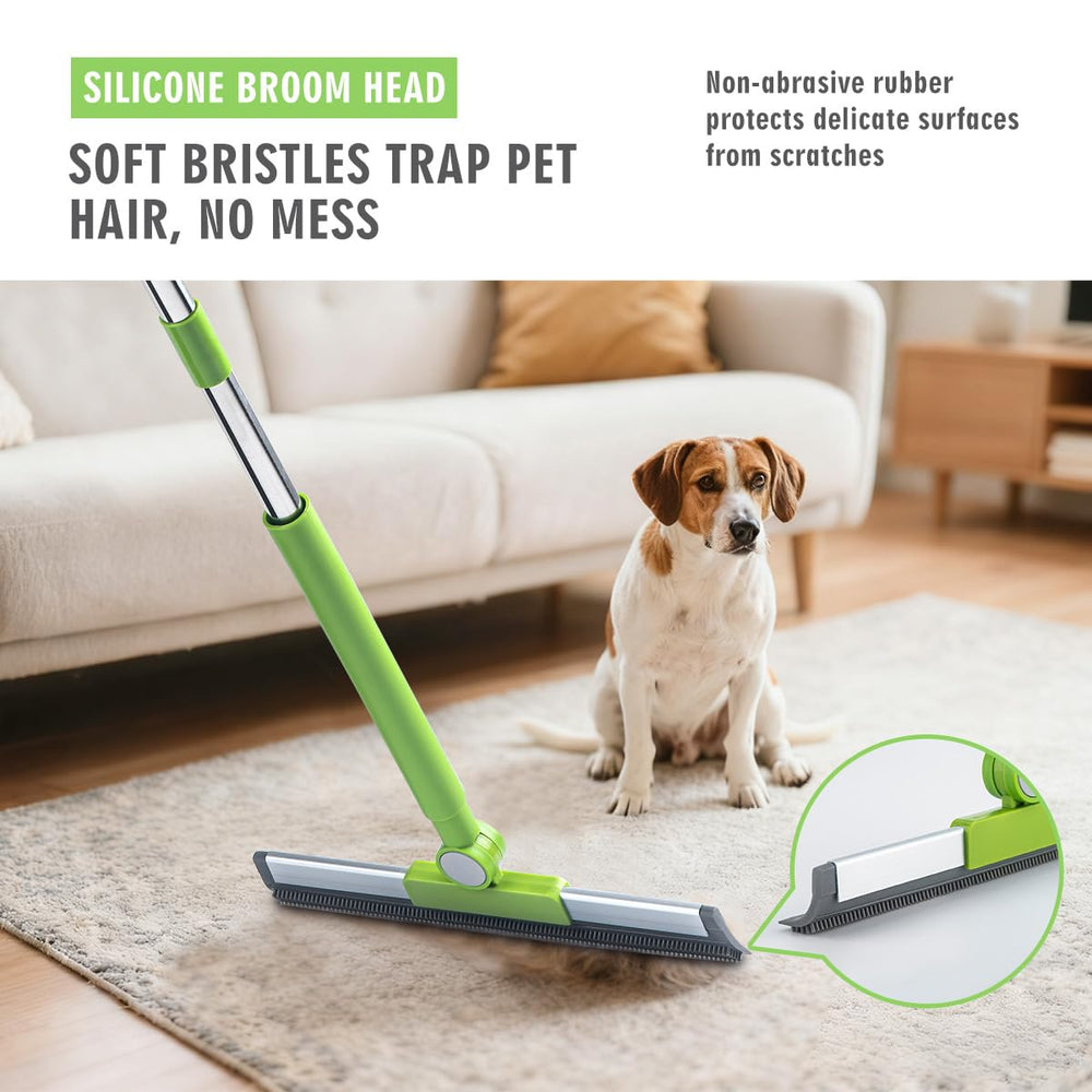 MXF Pet Hair Remover Kit rotatable heads reach tricky corners and curved surfaces.