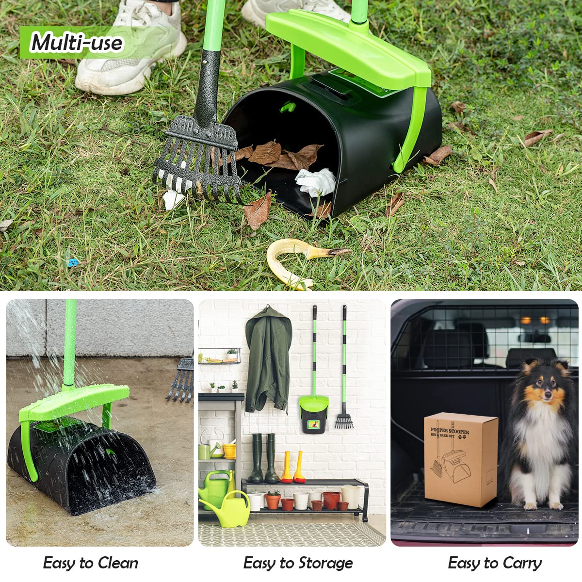 MXF Pooper Scooper yard-use supports dogs of all sizes for outdoor maintenance