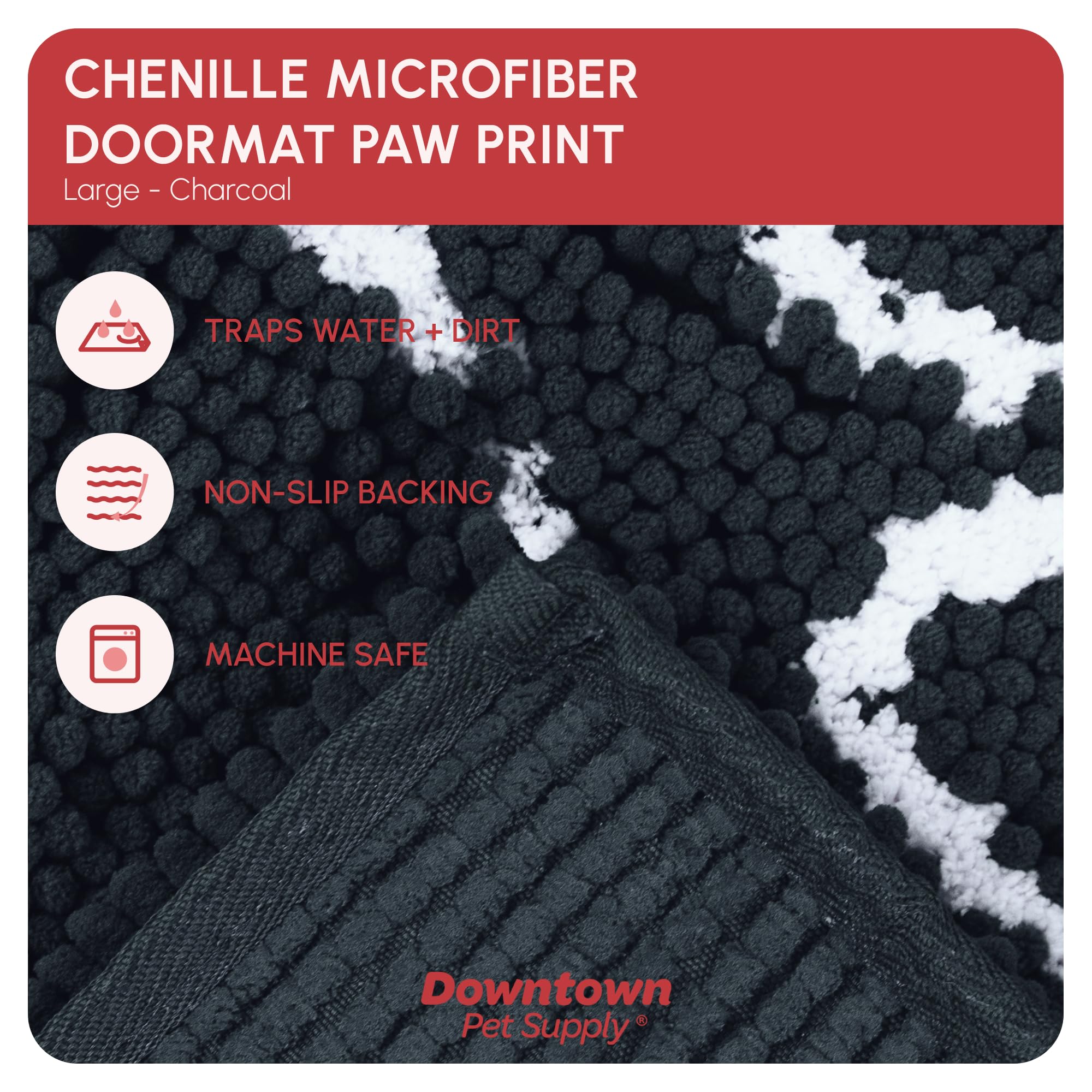 My Doggy Place microfiber material closeup shows dense fibers for rapid absorption.