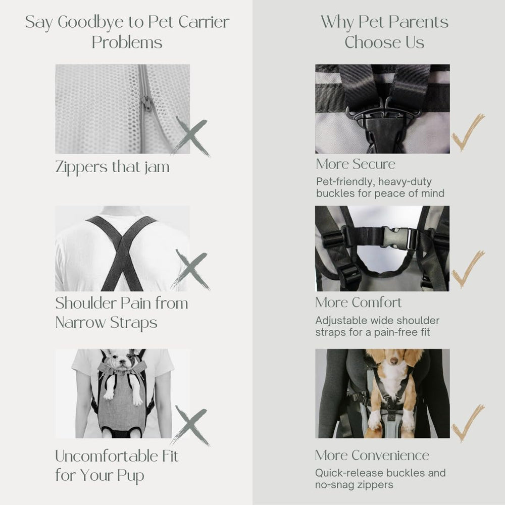My Modern Pet escape-proof buckles ensure secure rides during active adventures
