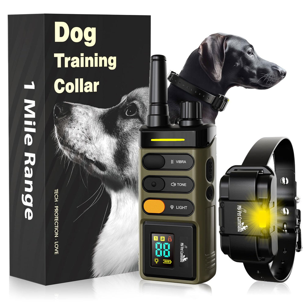 My Pet Command long-range-dog-training-collar-remote image highlights one-mile training range for better recall.