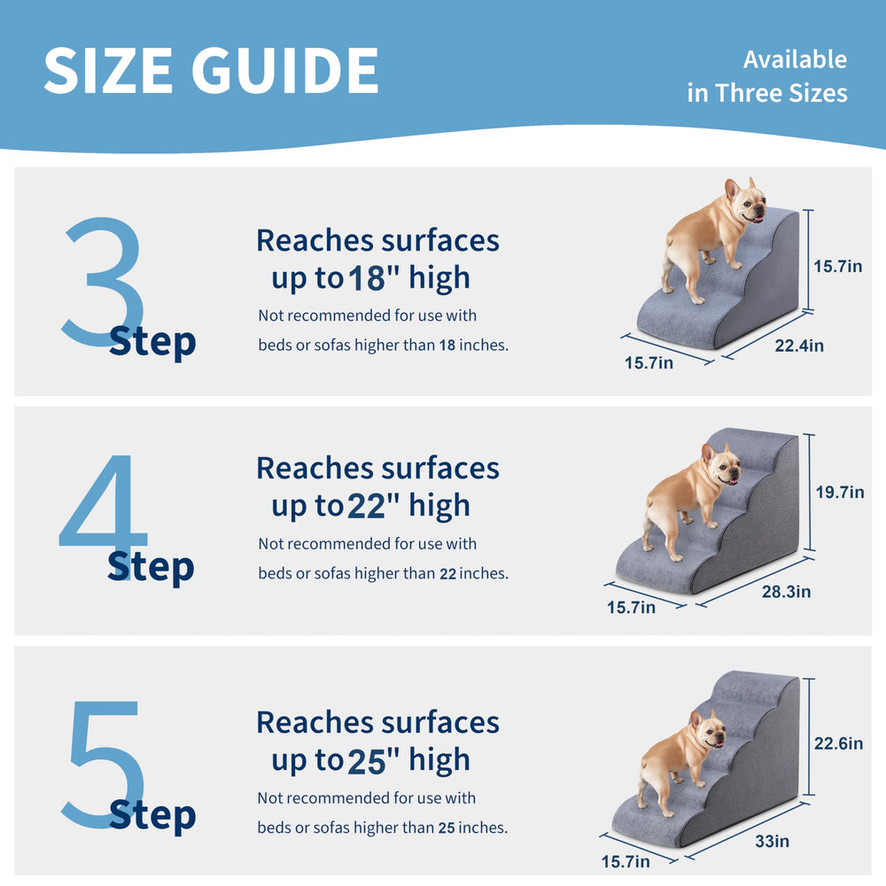 MYAXBD dog stairs foam-core 30D provide sturdy support on every climb.