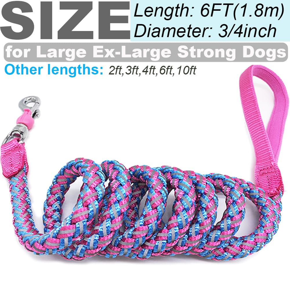 Mycicy 6ft pink leash suits medium to large dogs.