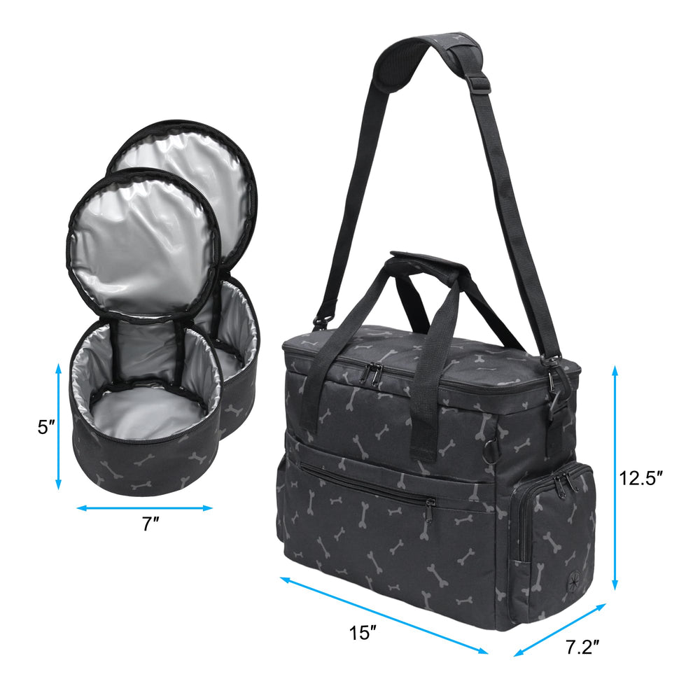 MYDAYS dog travel bag travel-ready setup ideal for weekends away