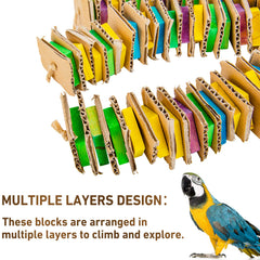 MYFAMIREA parrot toy hangs securely with an active hook in cages.