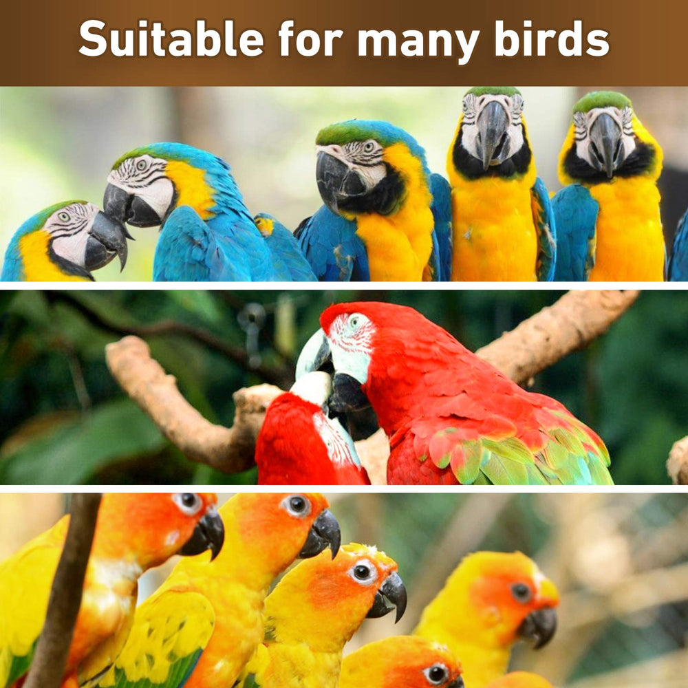 MYFAMIREA parrot toy design keeps cords away to reduce tangling risks.