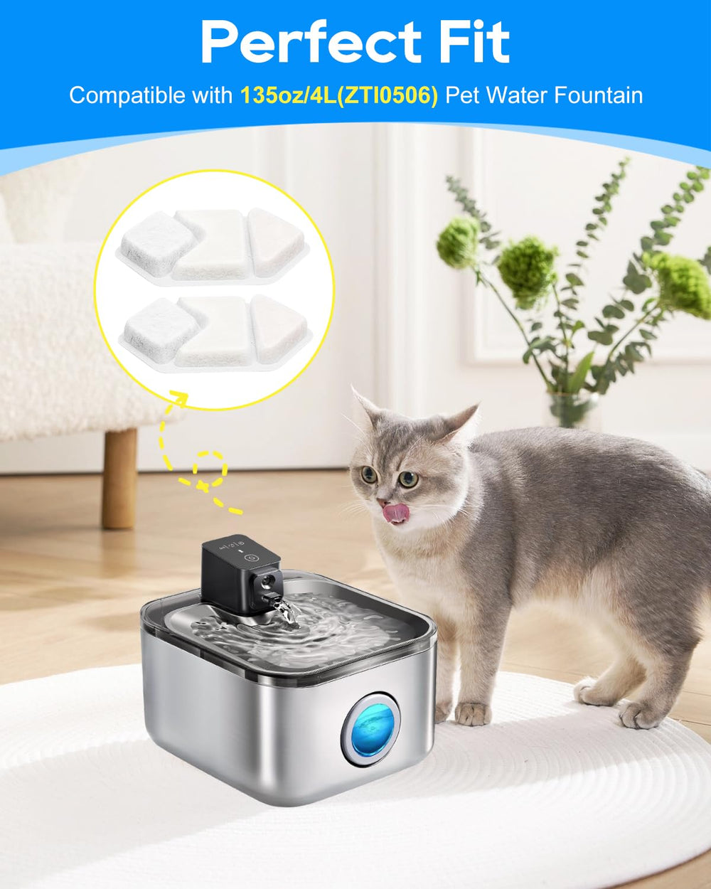 MyfatBOSS 24pack cat fountain filters provides cost-effective supply for long-term use
