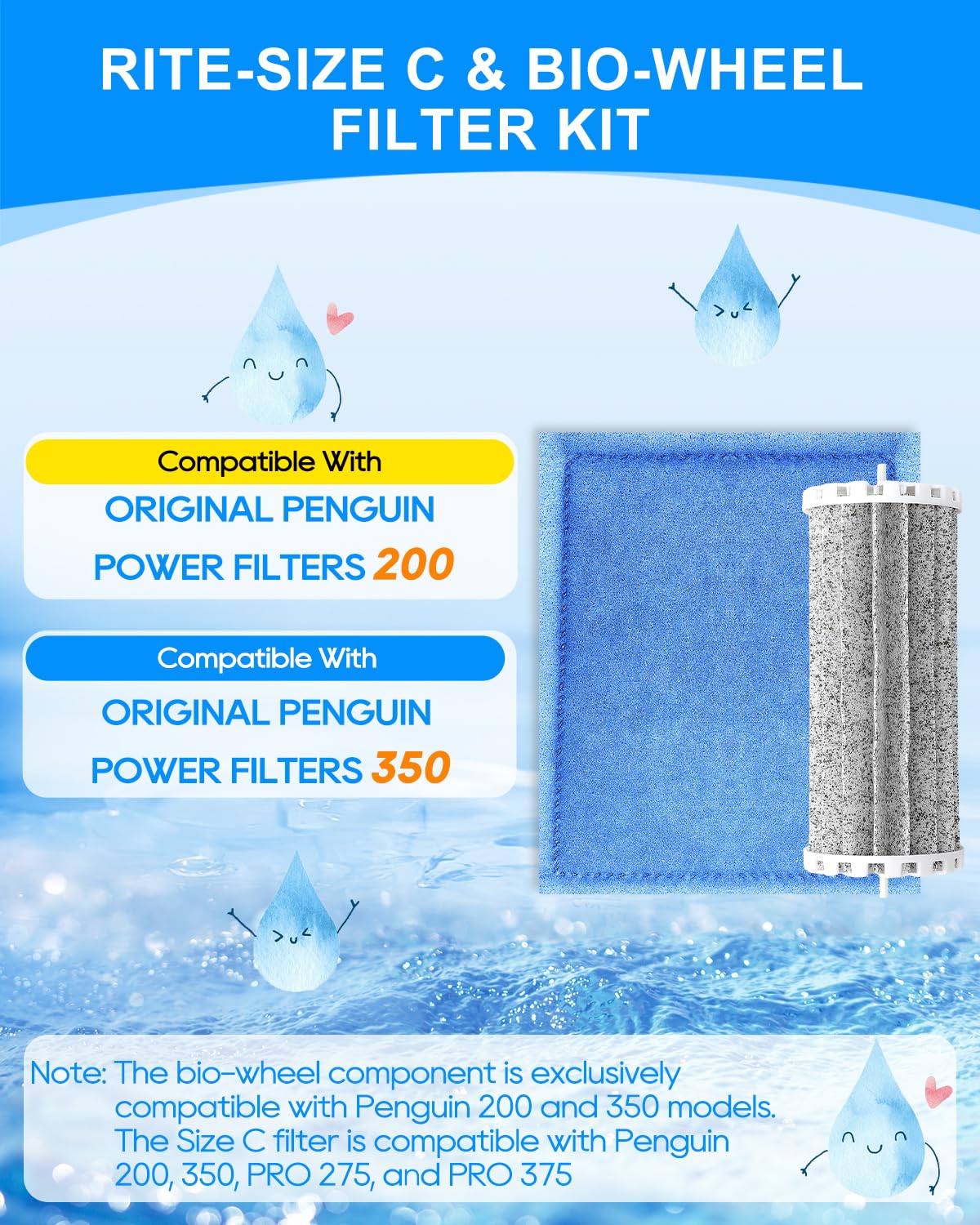 MyfatBOSS Bio-Wheel filter pad enhances biological filtration for durable performance.