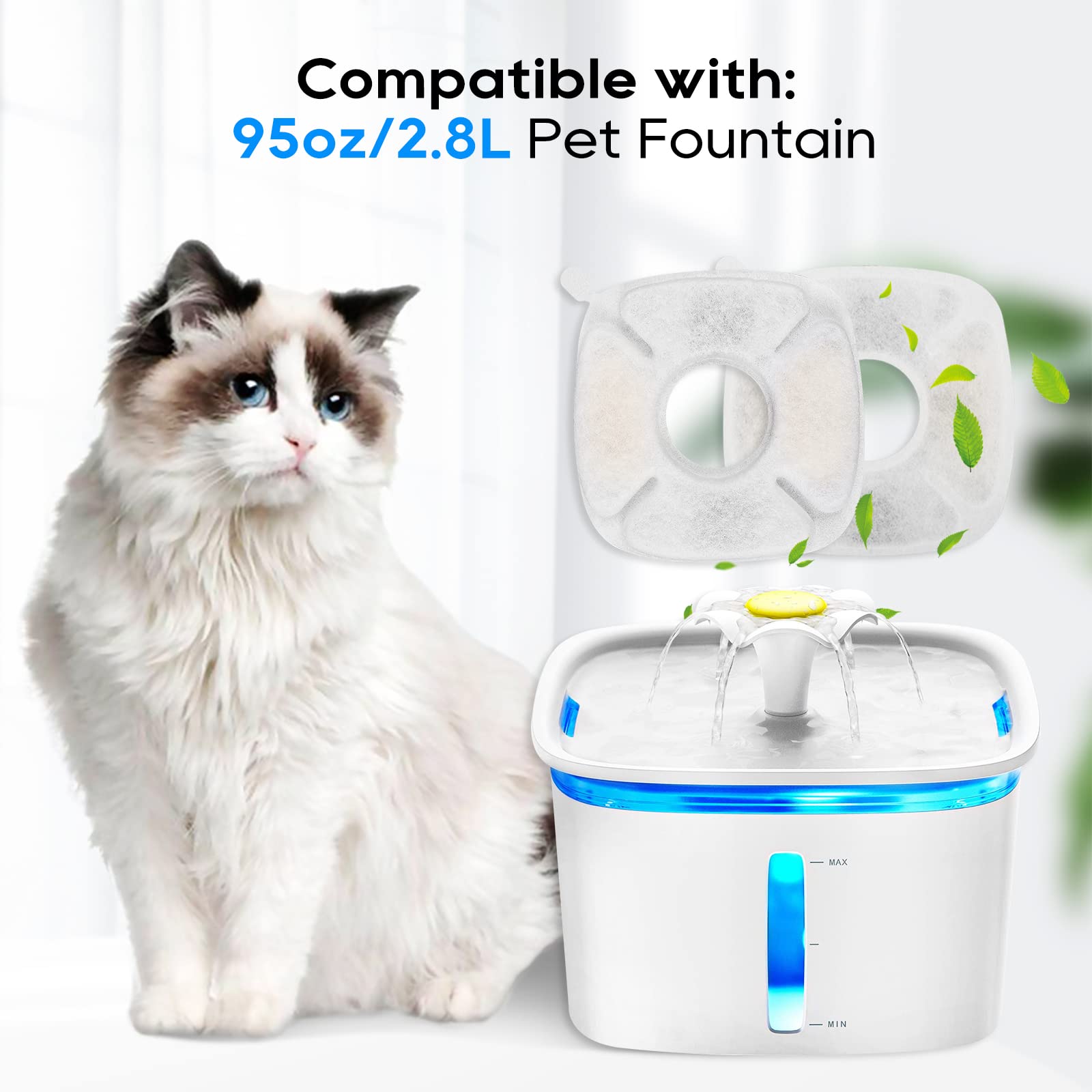MyfatBOSS pre-filter sponges trap debris to extend fountain life.