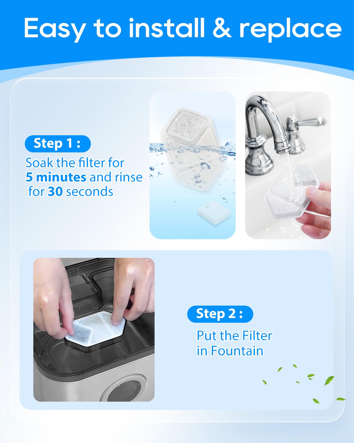 MyfatBOSS sponge layer prevents pump blockages for smoother fountain operation