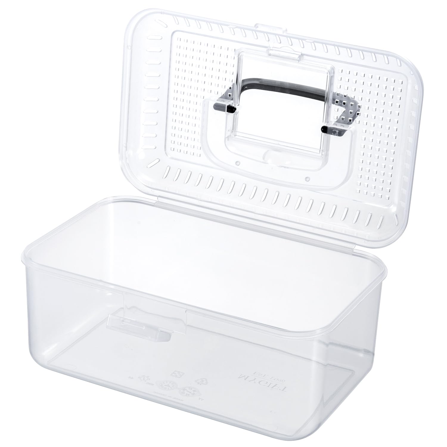 MyGift reptile carrier terrarium ventilation-lid provides ample airflow for comfortable housing.