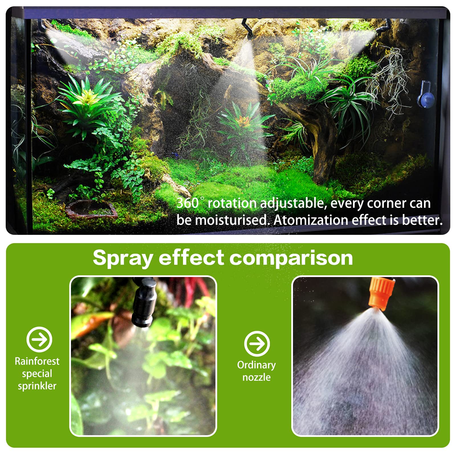 MYGIIKAKA reptile fogger includes idle pool option for flexible hydration.