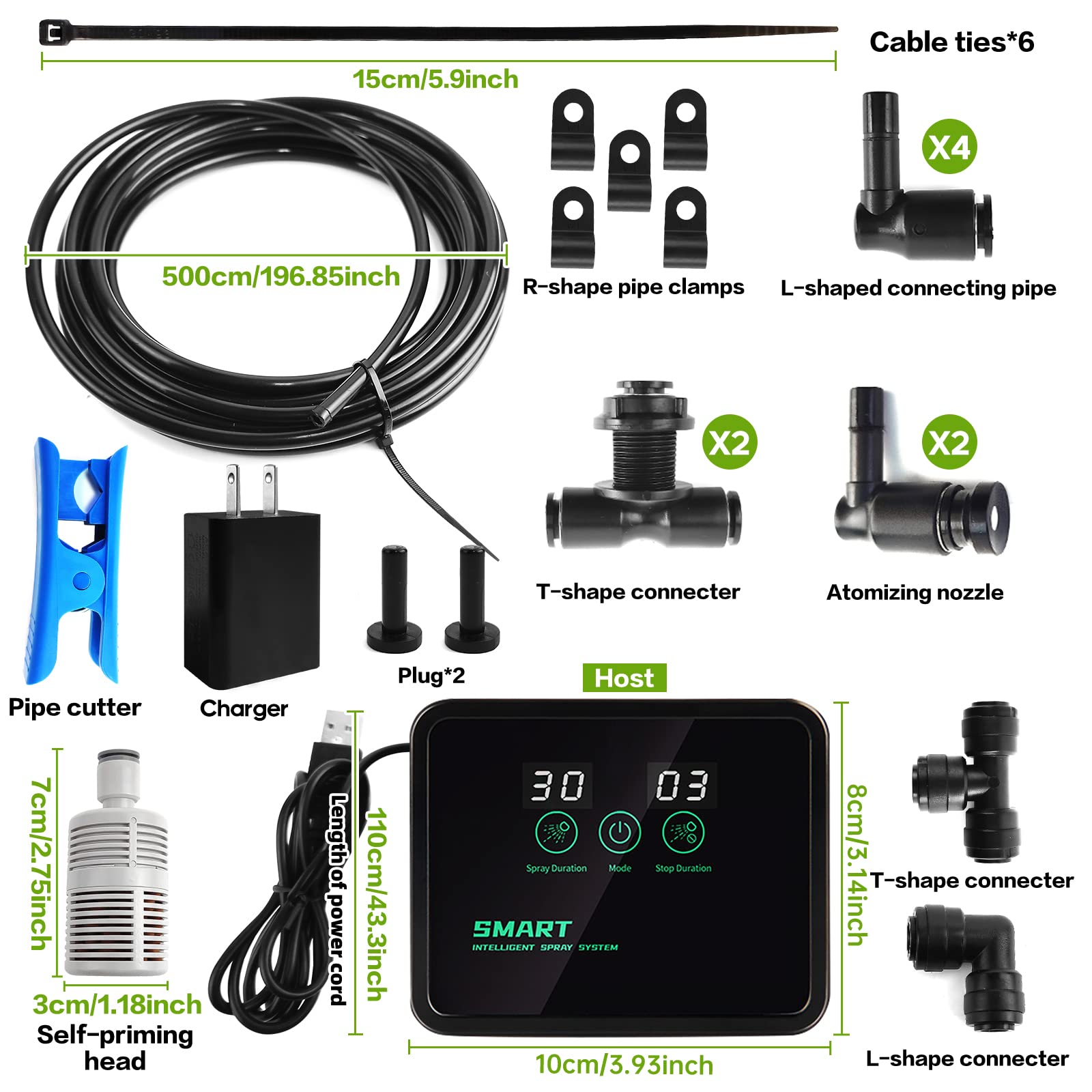 MYGIIKAKA reptile fogger water-pipe connection ensures secure setup and reliable mist.