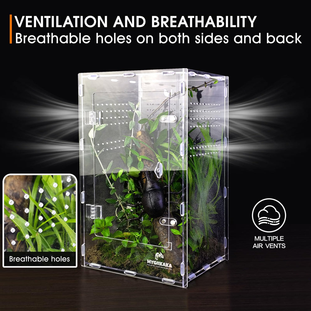 MYGIIKAKA acrylic spider enclosure locking handle keeps contents secure