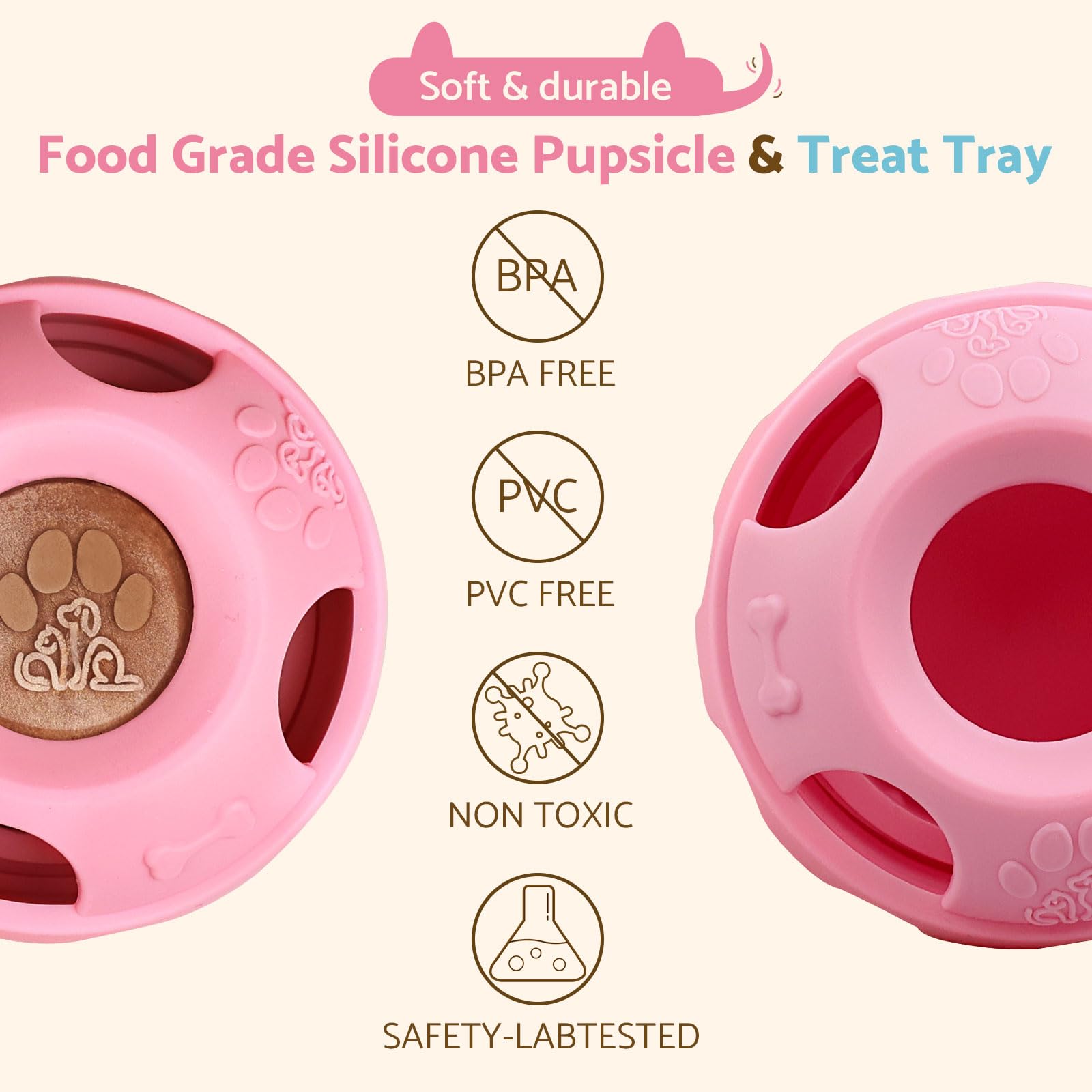 MYGODPET Party Popsicle Tray fill action demonstrates spill-free filling and easy setup.