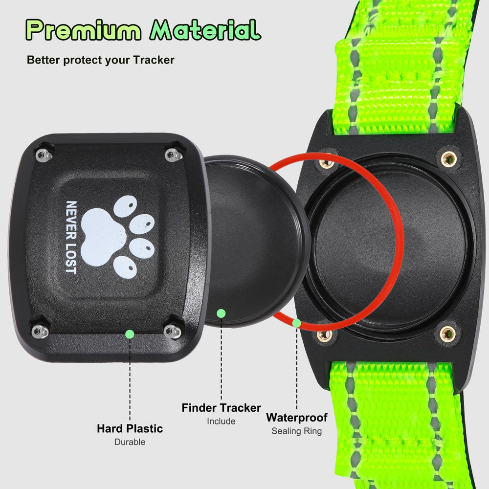 Myiwb GPS dog collar tracker kit includes locator and screws for quick installation.